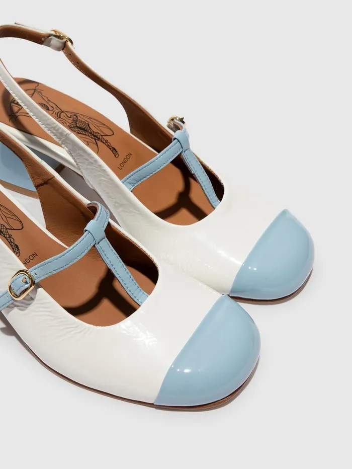 SlingBack Sandals SOLN083FLY SKY BLUEOFFWHITE Women Fly London Sandals