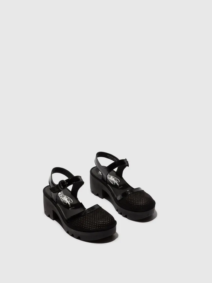 SlingBack Sandals TEYO583FLY BLACK Women Fly London Sandals