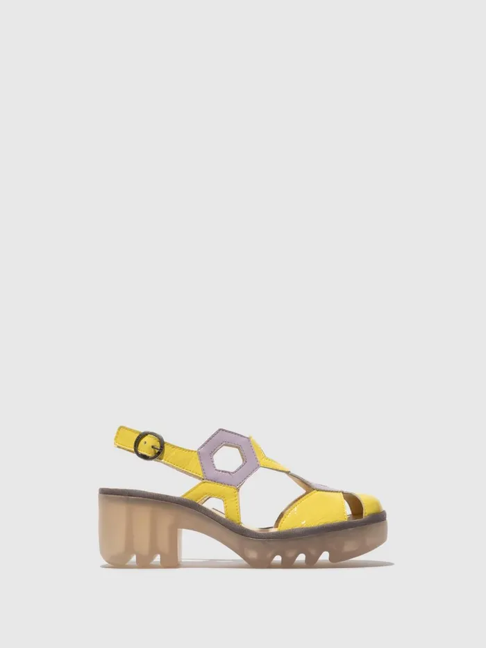 SlingBack Sandals TRUL582FLY LEMONVIOLET Women Fly London Sandals