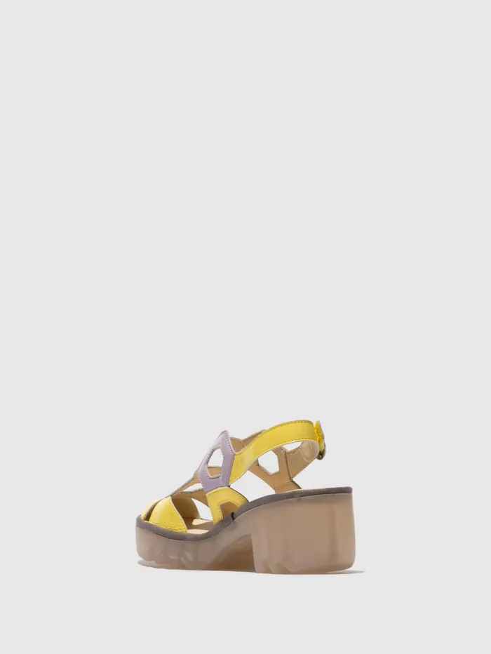 SlingBack Sandals TRUL582FLY LEMONVIOLET Women Fly London Sandals