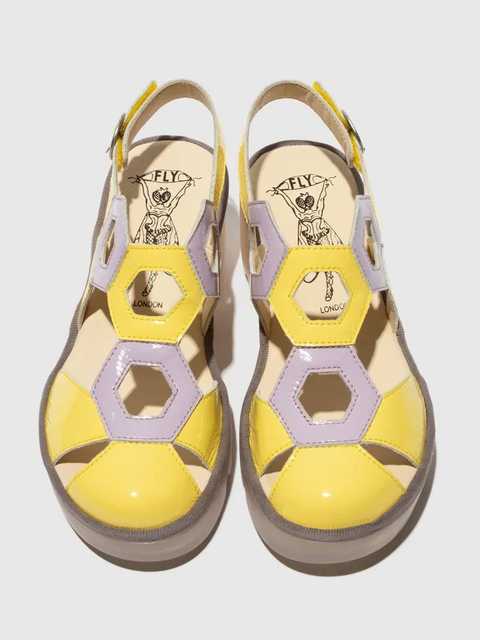 SlingBack Sandals TRUL582FLY LEMONVIOLET Women Fly London Sandals