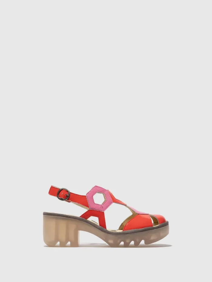 SlingBack Sandals TRUL582FLY SCARLETPINK Women Fly London Sandals