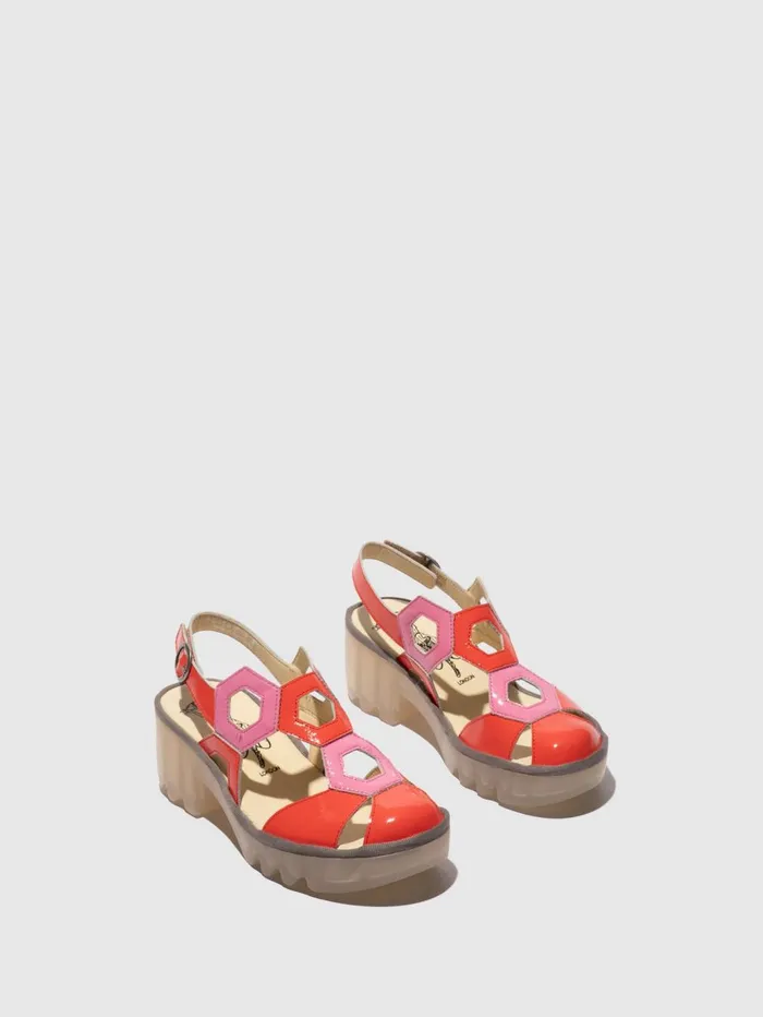 SlingBack Sandals TRUL582FLY SCARLETPINK Women Fly London Sandals