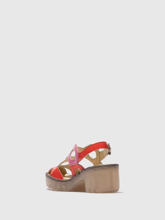 SlingBack Sandals TRUL582FLY SCARLETPINK Women Fly London Sandals