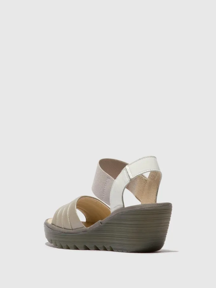 SlingBack Sandals YIKO414FLY SILVEROFFWHITE Women Fly London Sandals