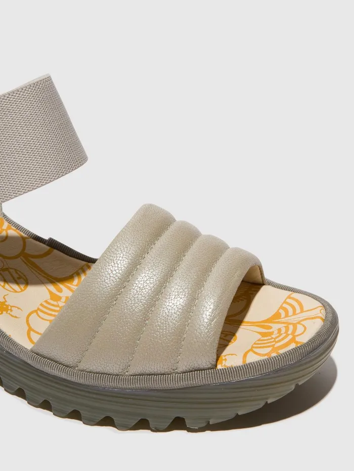 SlingBack Sandals YIKO414FLY SILVEROFFWHITE Women Fly London Sandals