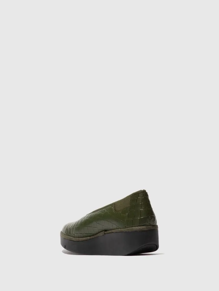 Slipon Shoes JURY470FLY MILITARY MILITARY ELASTIC Women Fly London Shoes