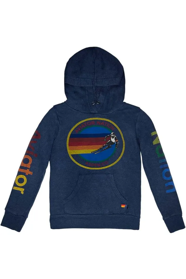 Small Aspen Pullover Hoodie 8211 Navy Kids Aviator Nation Hoodies