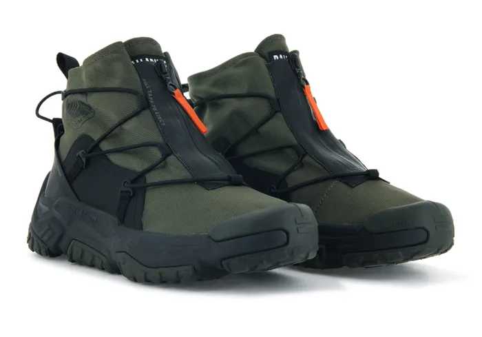 Sneakers Kids PALLADIUM OFFGRID HI ZIP WATERPROOF Olive Night