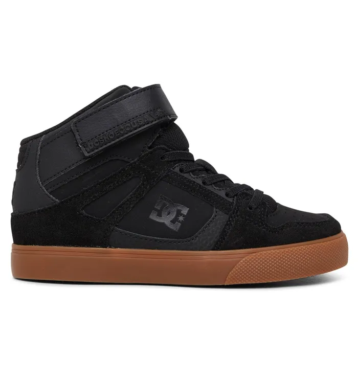Sneakers Kids Pure High Elastic Waist Lace HighTop Shoes blackgum DC Shoes