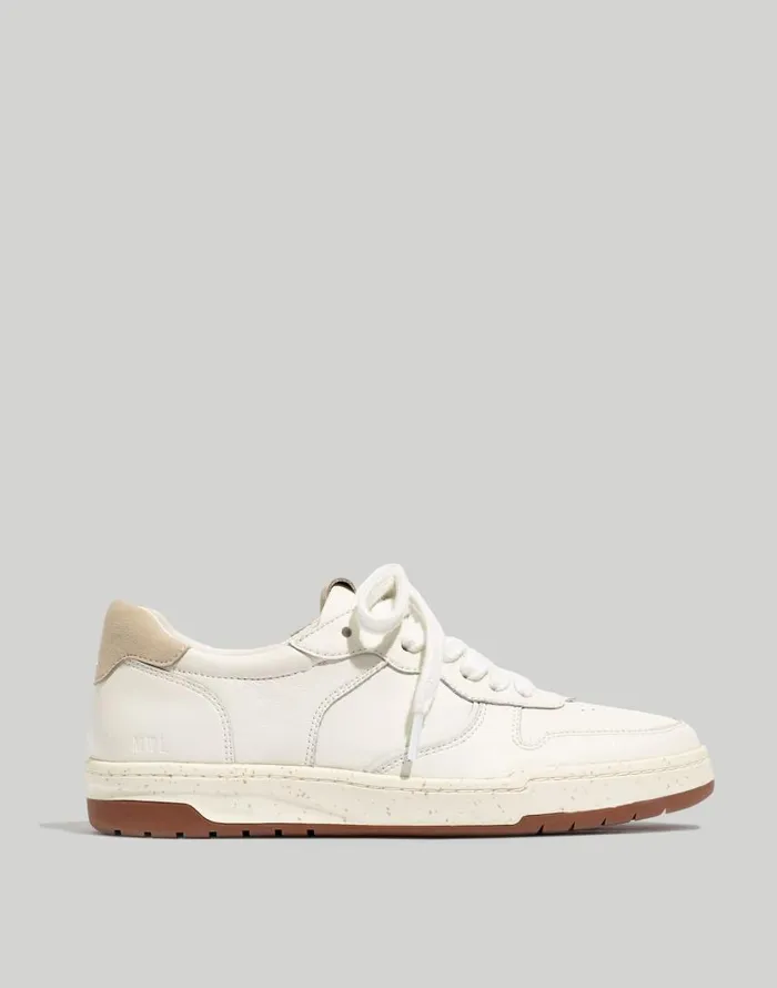 Sneakers Women Madewell Court Sneakers In White Leather Ivory Multi