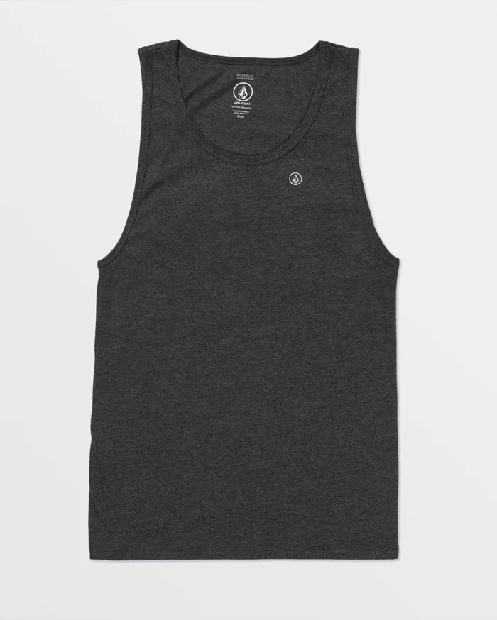 Solid Heather Tank 8211 Dark Black Heather Mens Volcom TShirts and Tanks