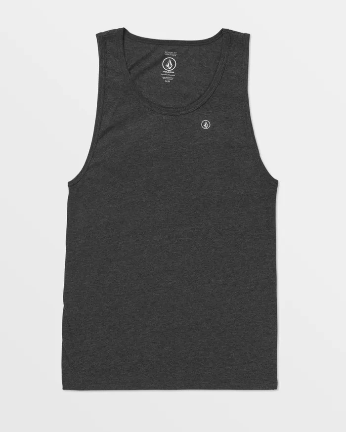 Solid Heather Tank 8211 Dark Black Heather Mens Volcom TShirts and Tanks