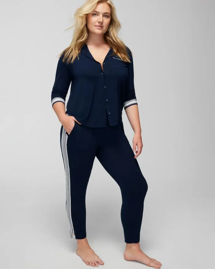 Soma Cool Nights Ankle Pajama Pants Nightfall Navy Women Matching Sets and Separates Soma Cool Nights Ankle Pajama Pants Nightfall Navy Women Matching Sets and Separates