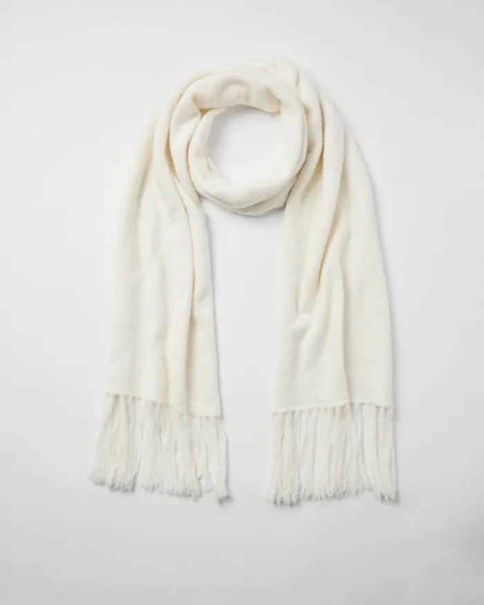 Soma Ultra Plush Blanket Scarf Ivory Women Slippers and Accessories
