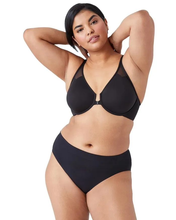 Soma Wacoal TBack Front Close Underwire Bra Black Women Bras