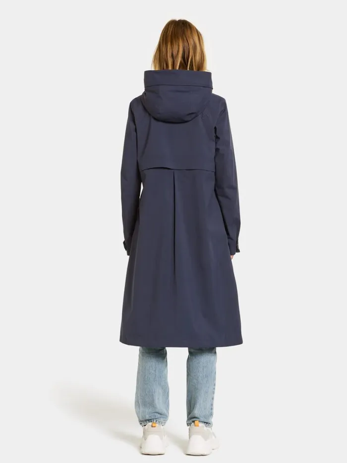 Sonja Parka Long Dark Night Blue Women Didriksons Spring Jackets
