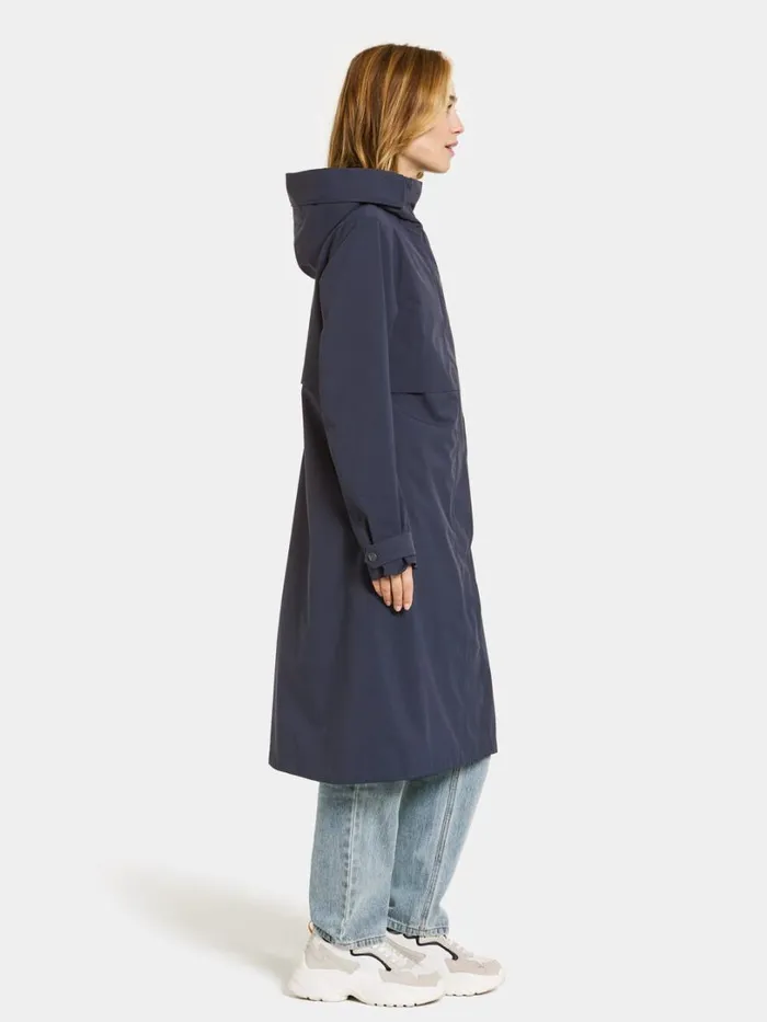 Sonja Parka Long Dark Night Blue Women Didriksons Spring Jackets