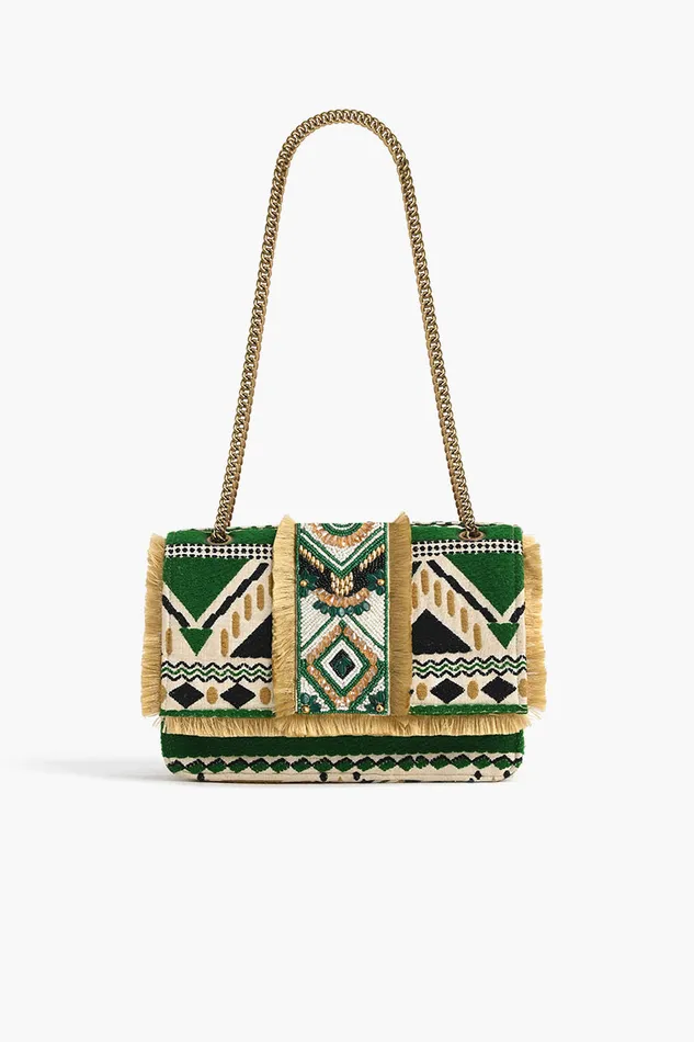 Southwest Jade Beaded Shoulder Bag Shoulder Bags America and Beyond Women