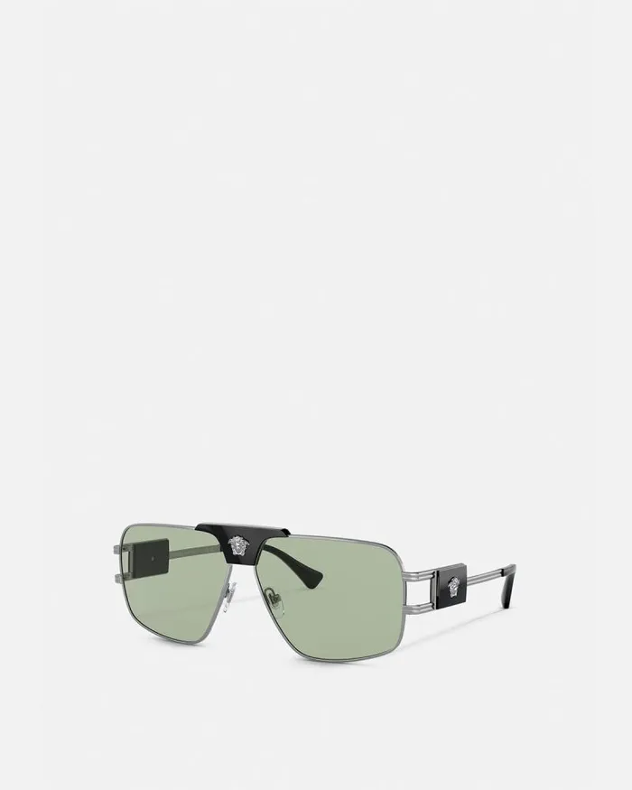 Special Project Squared Sunglasses Havana Men Versace Sunglasses