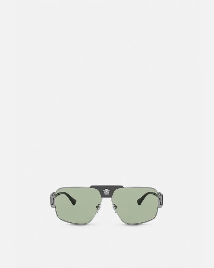 Special Project Squared Sunglasses Havana Men Versace Sunglasses