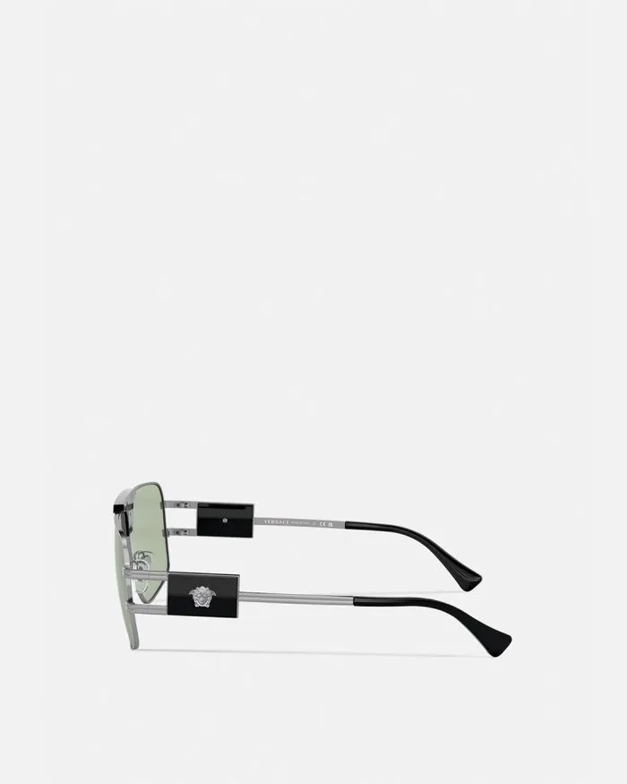 Special Project Squared Sunglasses Havana Men Versace Sunglasses