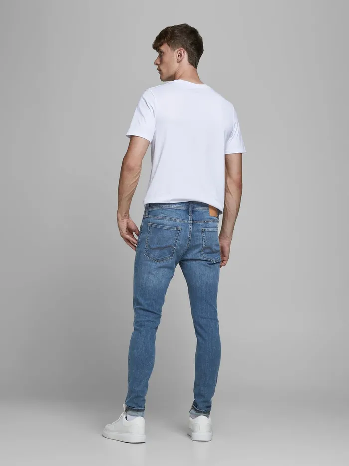 Spray On Jeans JACK and JONES Mens TOM ORIGINAL AM 815 STS SKINNY FIT JEANS Blue Blue Denim