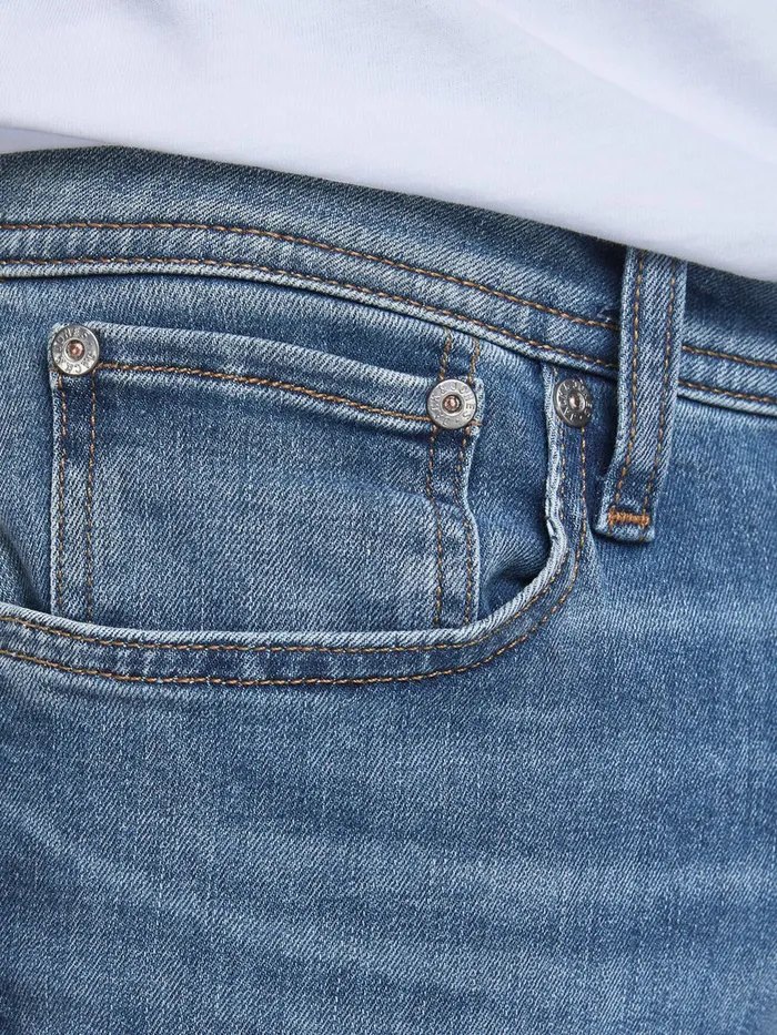 Spray On Jeans JACK and JONES Mens TOM ORIGINAL AM 815 STS SKINNY FIT JEANS Blue Blue Denim