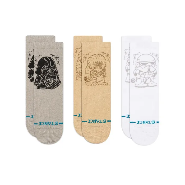 Star WarsStance Baby and Toddler Crew Socks 3 Pack Star Wars 8211 Black Kids Stance Baby and Toddler