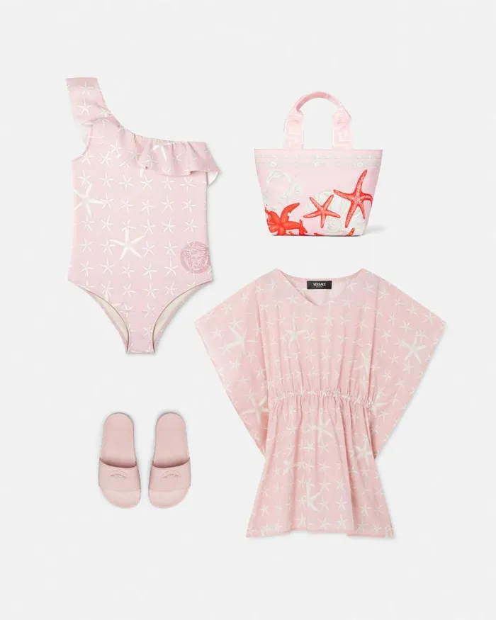 Stella Marina Kids Swimsuit White Children Versace Beachwear
