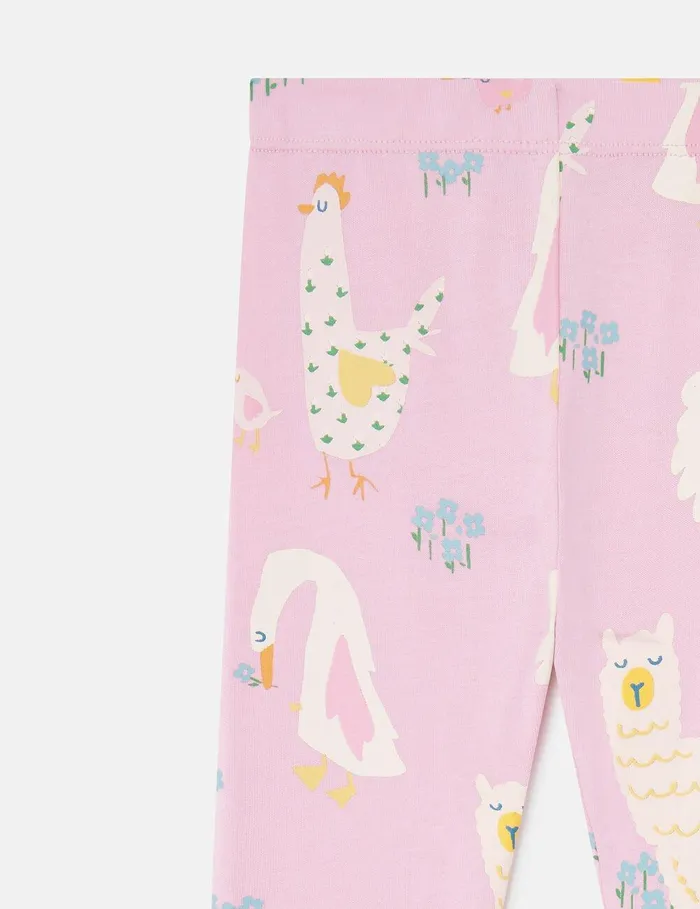 Stella McCartney Baby Girls Kids Animal Pattern Leggings Pink Stella McCartney Baby Girls Kids Animal Pattern Leggings Pink