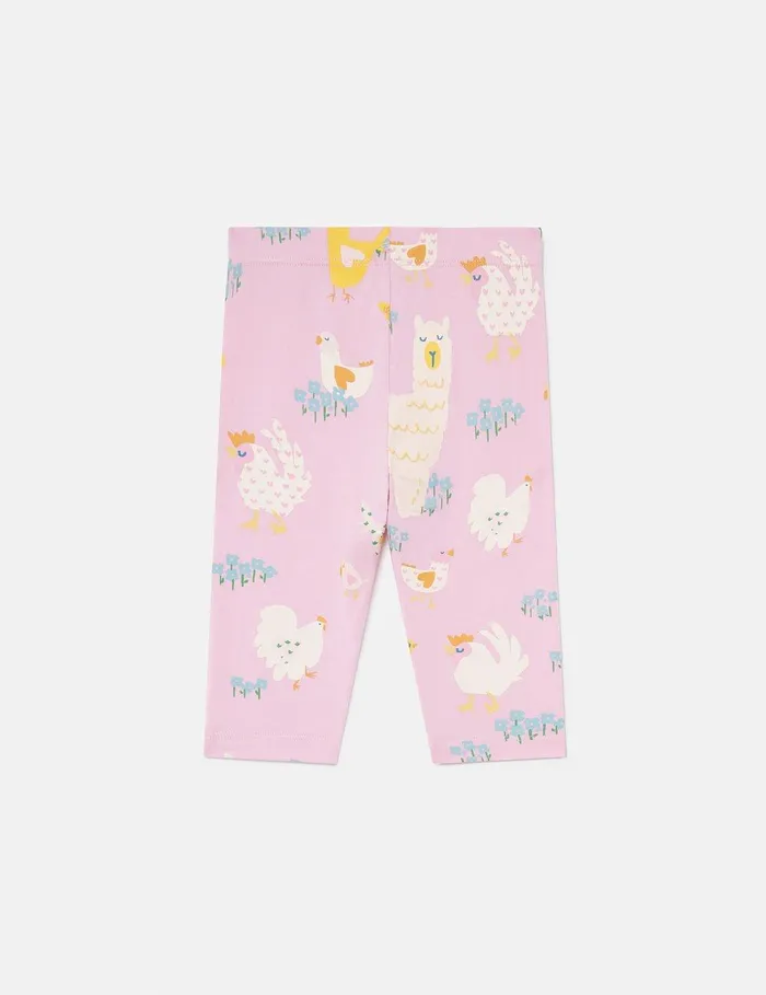 Stella McCartney Baby Girls Kids Animal Pattern Leggings Pink Stella McCartney Baby Girls Kids Animal Pattern Leggings Pink