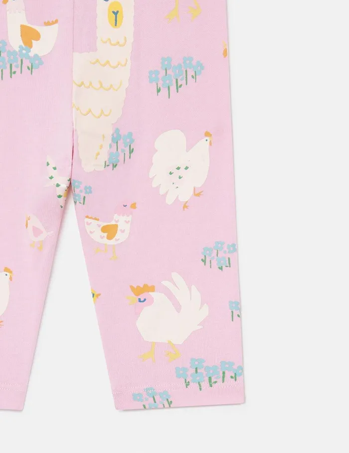 Stella McCartney Baby Girls Kids Animal Pattern Leggings Pink Stella McCartney Baby Girls Kids Animal Pattern Leggings Pink