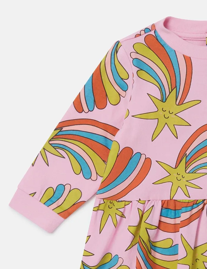Stella McCartney Baby Girls Kids Shooting Stars Dress Multicolor Pink