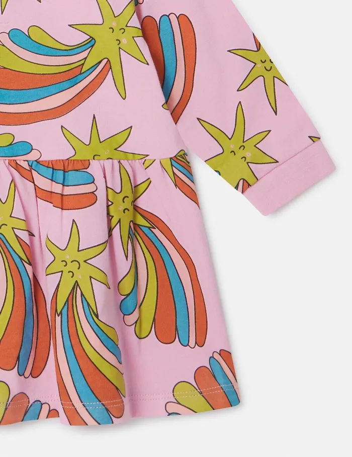Stella McCartney Baby Girls Kids Shooting Stars Dress Multicolor Pink