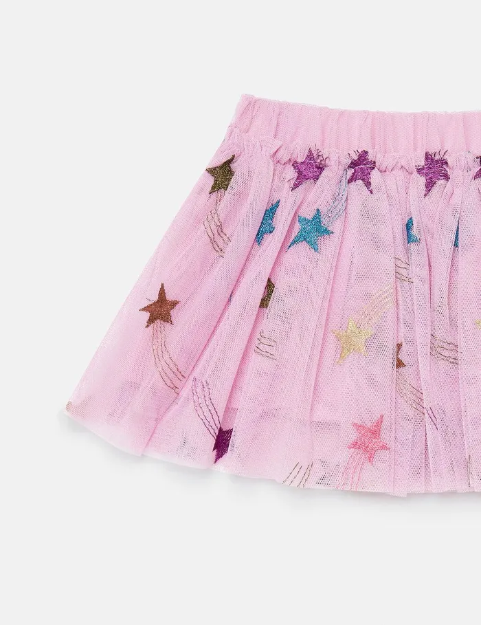 Stella McCartney Baby Girls Kids Shooting Stars Embroidered Skirt Rose Stella McCartney Baby Girls Kids Shooting Stars Embroidered Skirt Rose