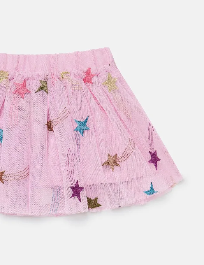 Stella McCartney Baby Girls Kids Shooting Stars Embroidered Skirt Rose Stella McCartney Baby Girls Kids Shooting Stars Embroidered Skirt Rose