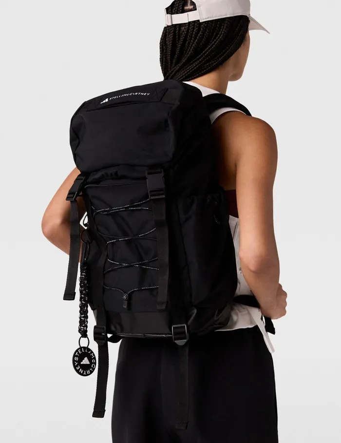 Stella McCartney Backpacks Women Logo Padded Backpack Black Stella McCartney Backpacks Women Logo Padded Backpack Black