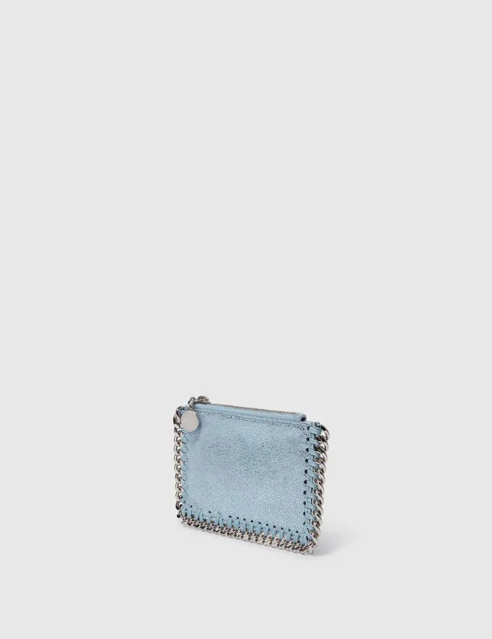 Stella McCartney Card Cases Women Falabella Zipper Cardholder Sapphire Blue Stella McCartney Card Cases Women Falabella Zipper Cardholder Sapphire Blue