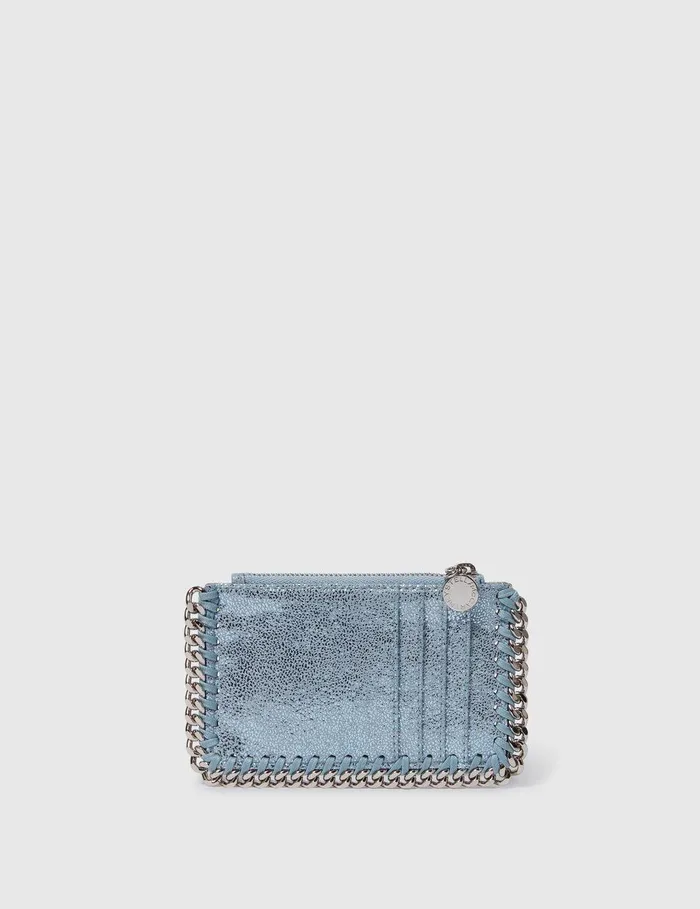 Stella McCartney Card Cases Women Falabella Zipper Cardholder Sapphire Blue Stella McCartney Card Cases Women Falabella Zipper Cardholder Sapphire Blue