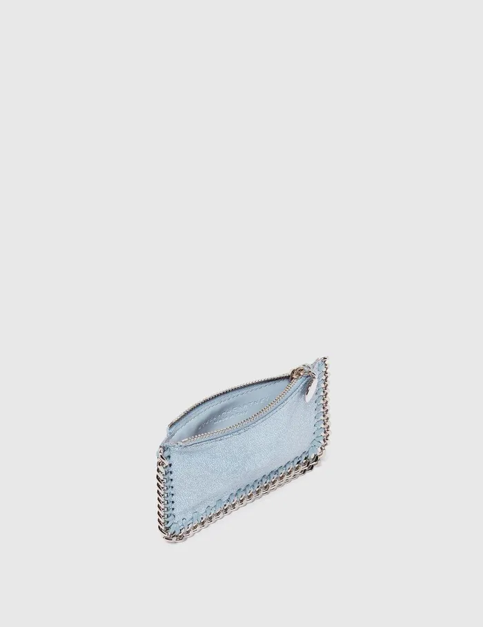 Stella McCartney Card Cases Women Falabella Zipper Cardholder Sapphire Blue Stella McCartney Card Cases Women Falabella Zipper Cardholder Sapphire Blue