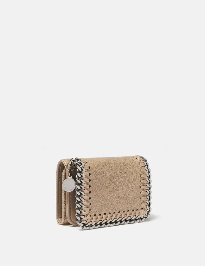 Stella McCartney Compact Wallets Women Falabella Small Flap Wallet Butter Cream Stella McCartney Compact Wallets Women Falabella Small Flap Wallet Butter Cream
