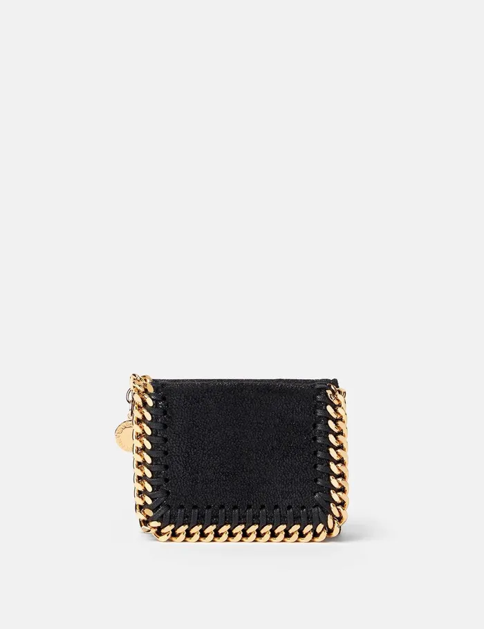 Stella McCartney Compact Wallets Women Falabella TriFold Wallet Black