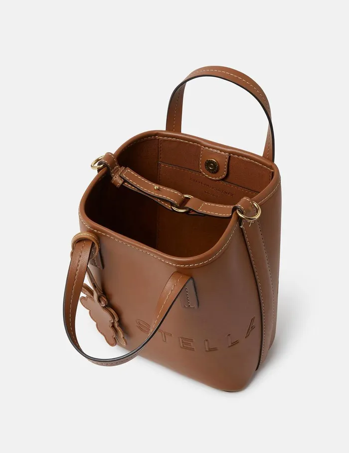 Stella McCartney Crossbody Bags Women Logo Bucket Bag Chestnut Brown Stella McCartney Crossbody Bags Women Logo Bucket Bag Chestnut Brown