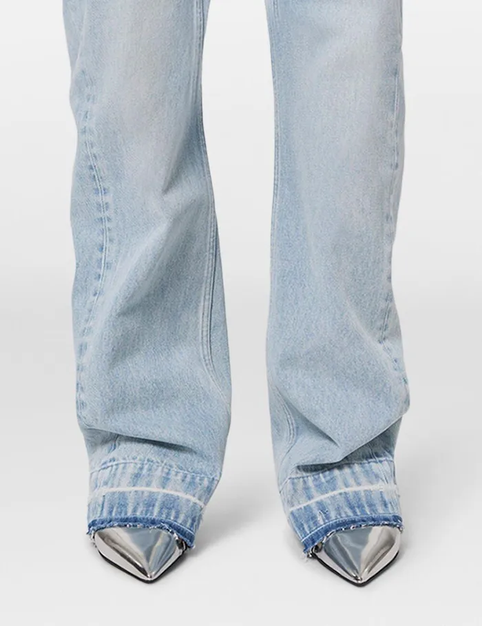 Stella McCartney Denim Women Diamant Star Wide Leg Jeans Blue Stella McCartney Denim Women Diamant Star Wide Leg Jeans Blue