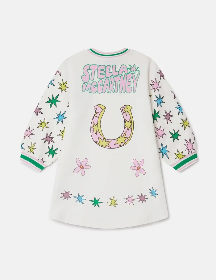 Stella McCartney Dresses and Jumpsuits Kids Bright Stars Sweatshirt Dress Cream Stella McCartney Dresses and Jumpsuits Kids Bright Stars Sweatshirt Dress Cream