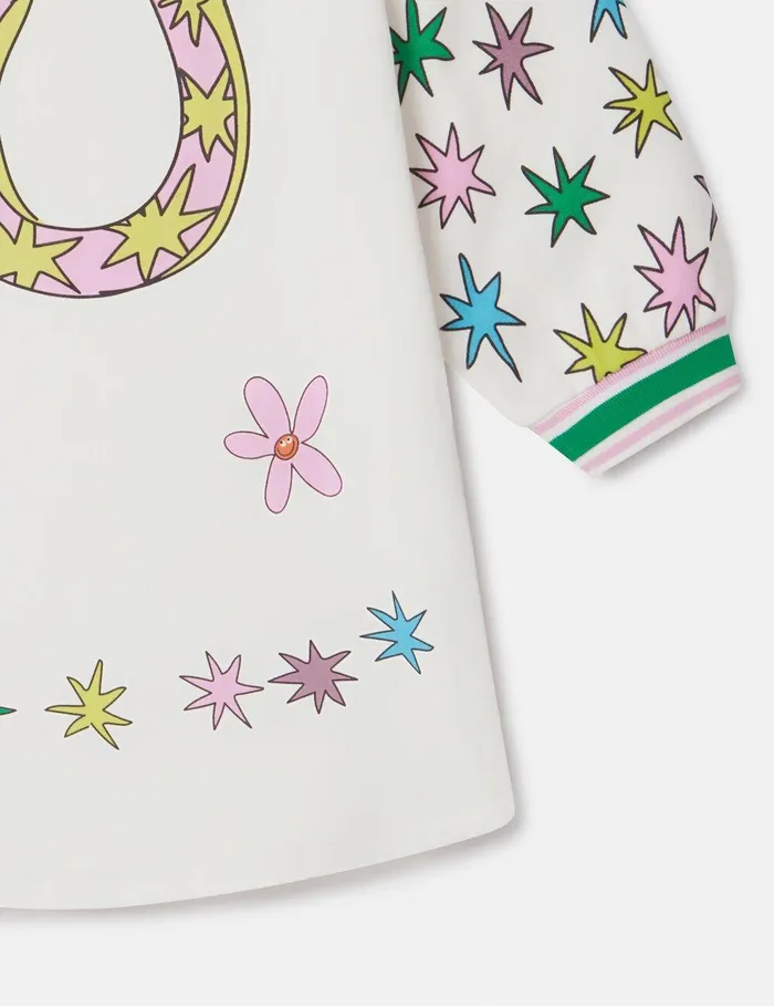 Stella McCartney Dresses and Jumpsuits Kids Bright Stars Sweatshirt Dress Cream Stella McCartney Dresses and Jumpsuits Kids Bright Stars Sweatshirt Dress Cream