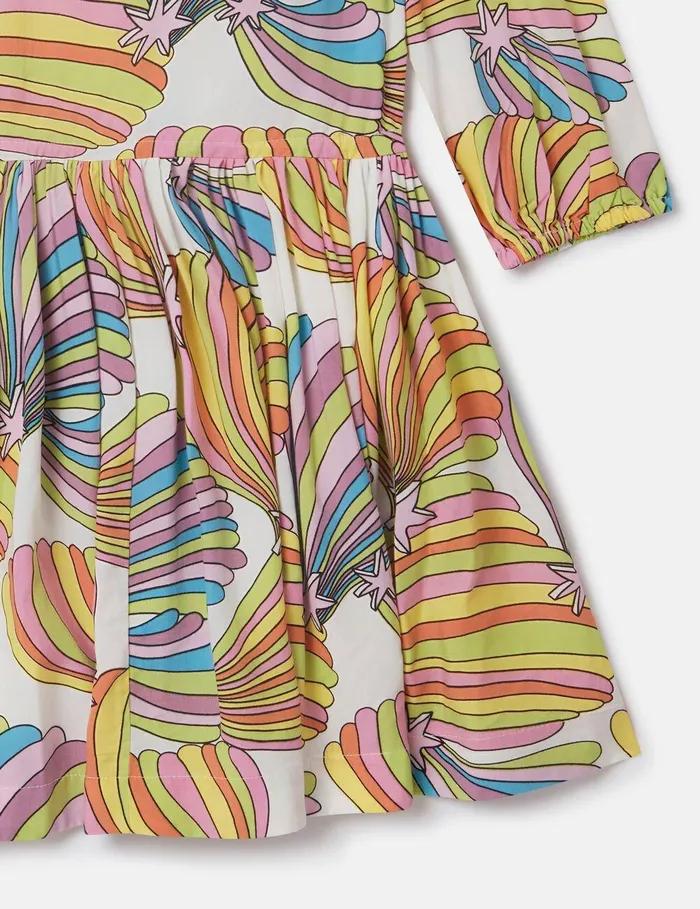 Stella McCartney Dresses and Jumpsuits Kids Shooting Stars Pleated Dress Ivory Multi