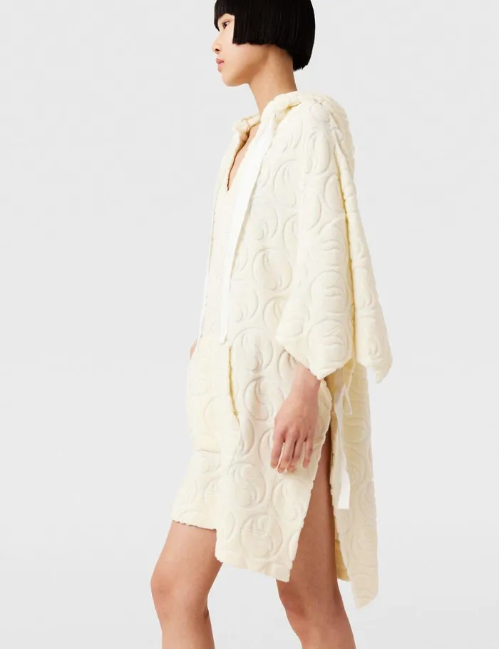Stella McCartney Dresses Women Toweling Hooded Mini Dress Natural
