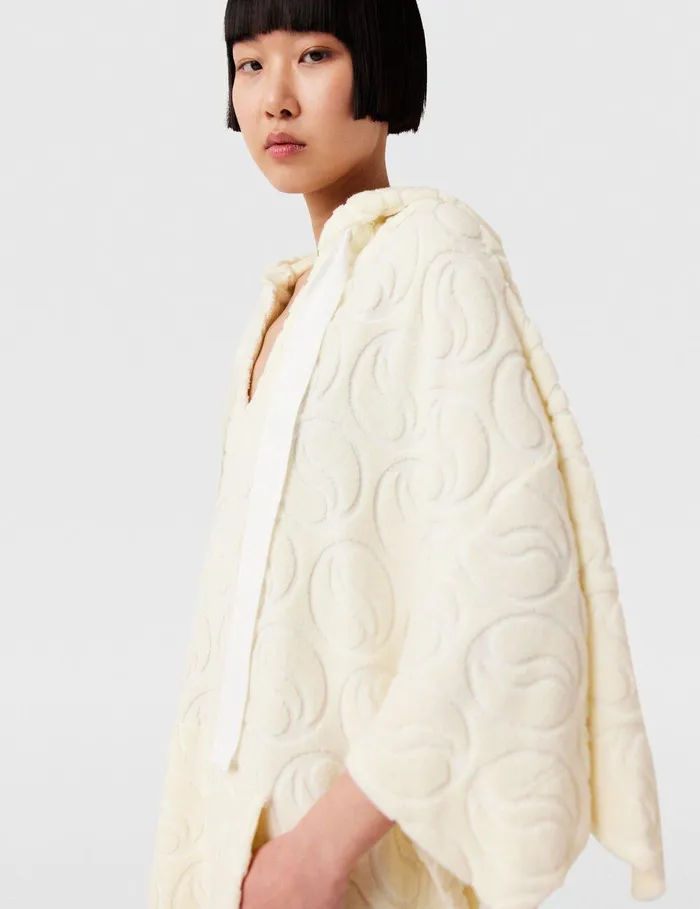 Stella McCartney Dresses Women Toweling Hooded Mini Dress Natural